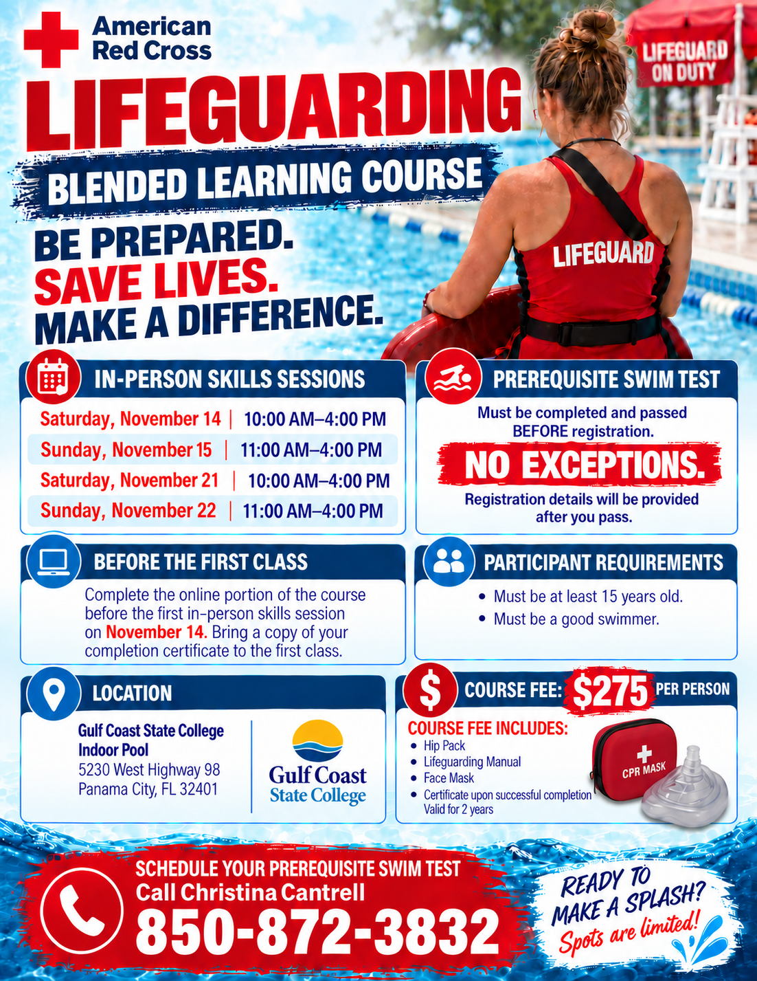 flyer for life guard training