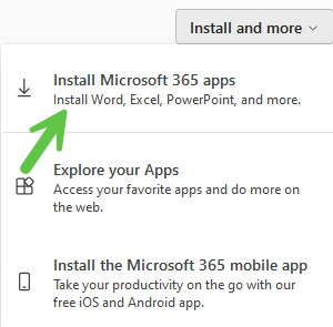 Install Microsoft 365 apps