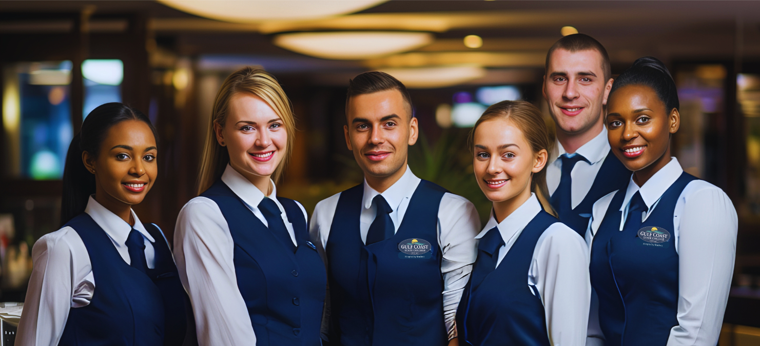 hospitality students in vests