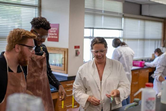 Students in a lab